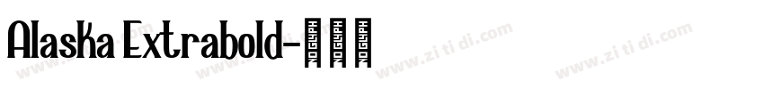 Alaska Extrabold字体转换